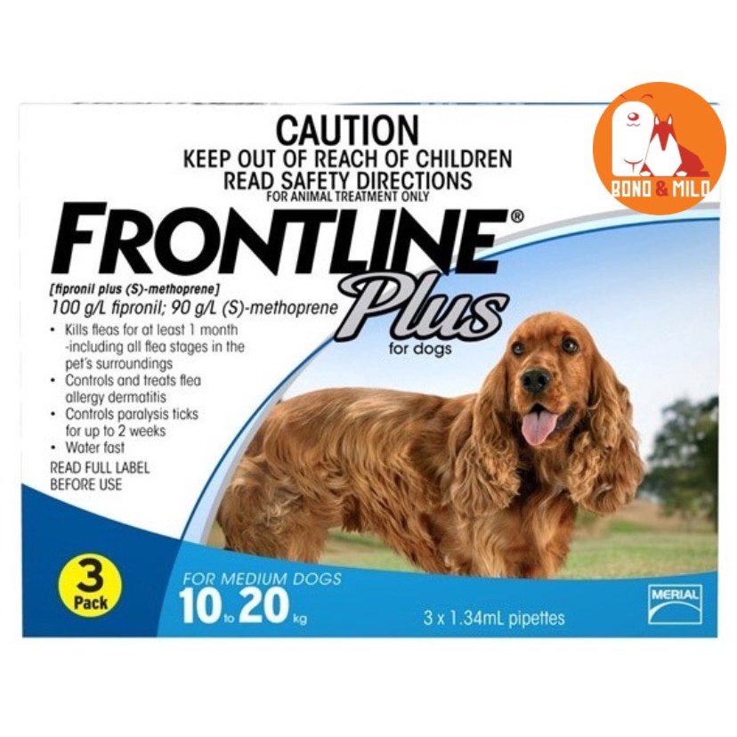 DUNG DỊCH NHỎ GÁY TRỊ VE RẬN CHO CHÓ MÈO FRONTLINE PLUS FRANCE - BONDMILO SHOP