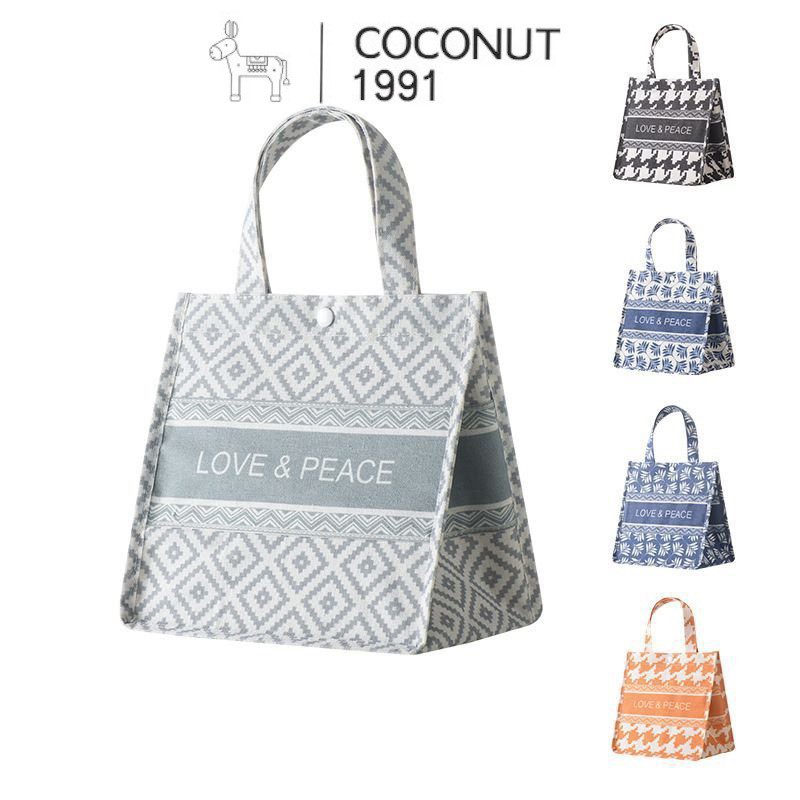 Túi đựng cơm trưa, túi đựng thức ăn Vintage cao cấp chất liệu chống thấm nước, có 2 kích thước để lựa chọn-LP