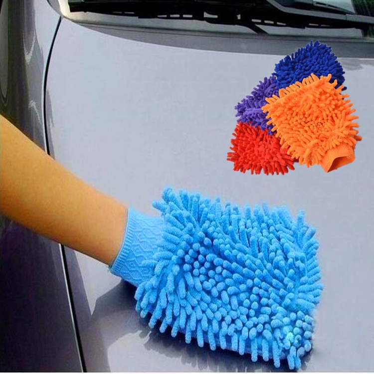 Găng Tay Rửa Ô Tô Xe Máy 2 Mặt Vi Sợi Lau Dọn Nội Thất 1 Chiếc 7