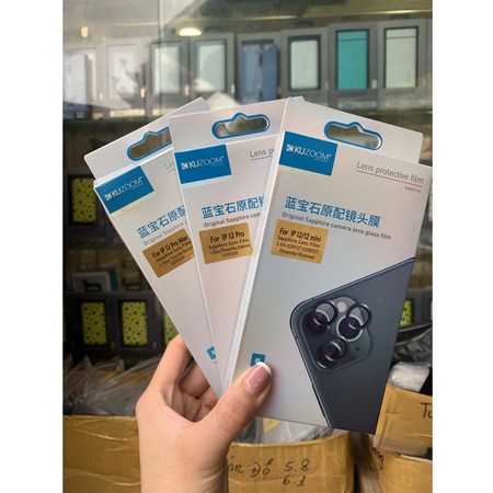 TITAN NHŨ - Bộ 3 mắt dán bảo vệ camera Iphone 11/11promax/12/12 Pro/12 Pro max Titan nhũ siêu đẹp chính hãng KUZOOM