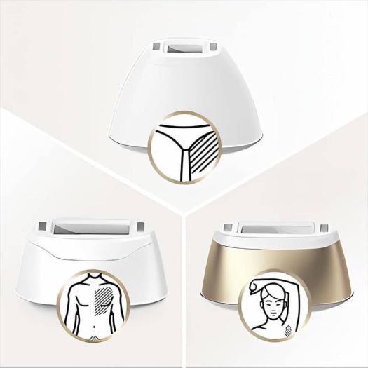 Máy triệt lông Braun PL5237 máy gồm 3 đầu thay thế, tự tẩy lông tại gia không đau rát, hàng Đức