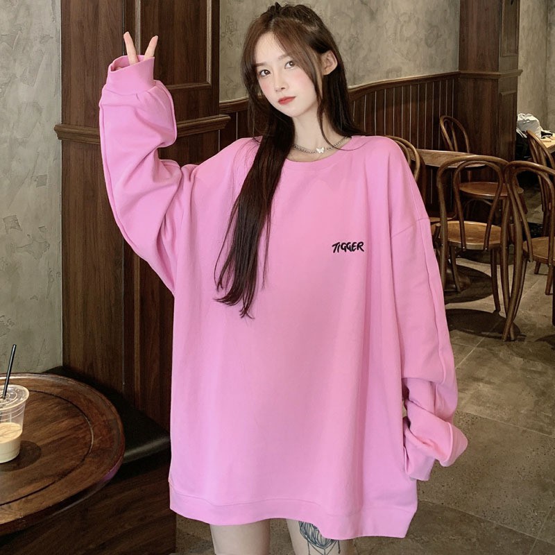 Áo thun trơn tay dài cổ tròn thiết kế trẻ trung hợp thời trang | BigBuy360 - bigbuy360.vn