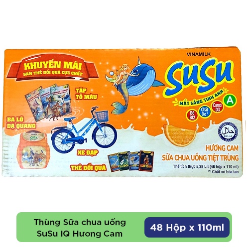 Sữa Chua uống Susu 110ml [Thùng 48 hộp]