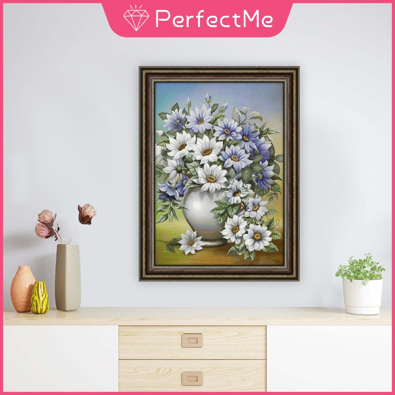 Bộ Tranh Đính Đá 5D Tự Làm 30x40cm Hình Bông Hoa Trang Trí Nhà Cửa