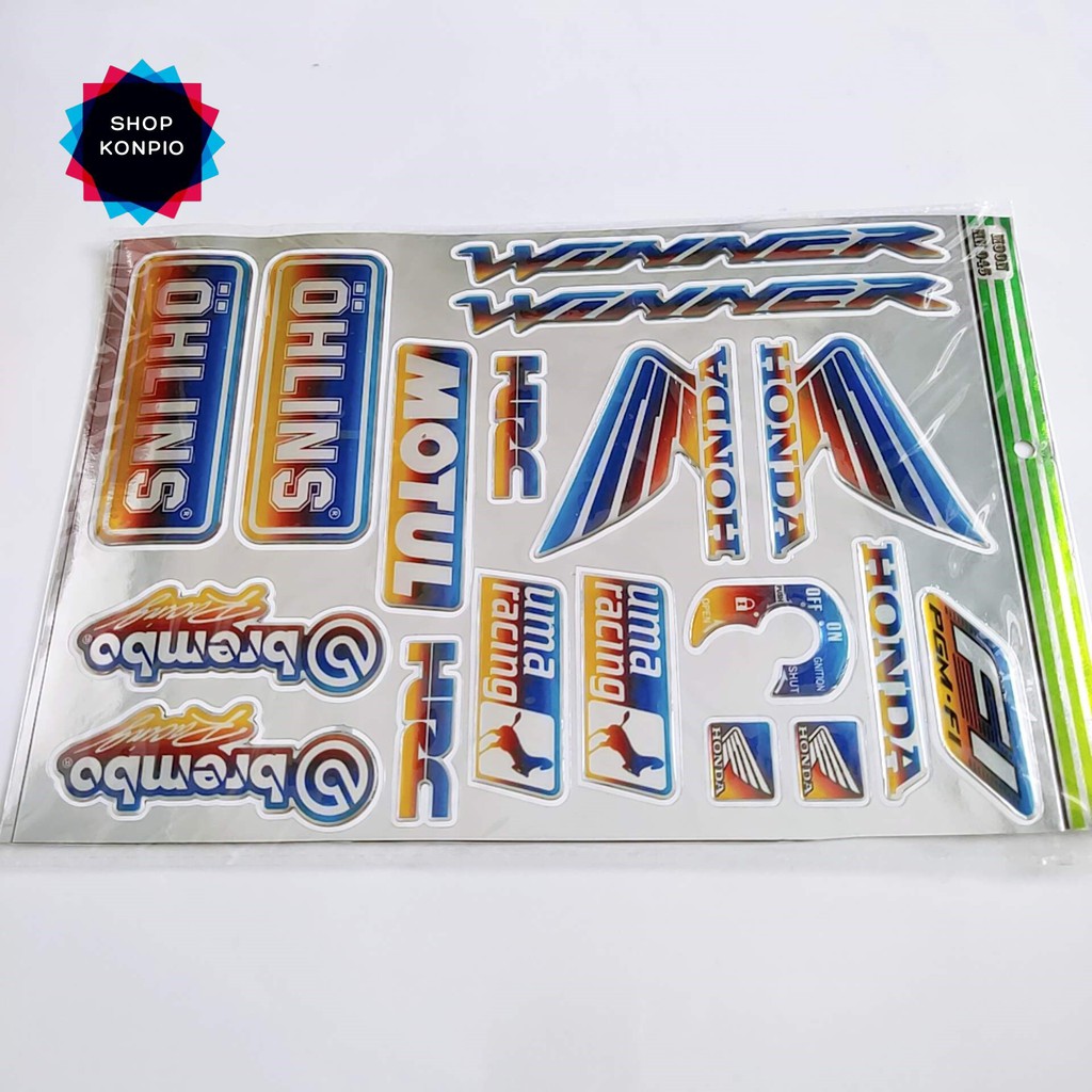 Bộ Tem Crom Dán Xe Winner Dập Nổi Cao Cấp Chống Thấm Nước, Chống Bay Màu ( Sticker )