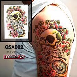 Hình xăm dán mặt quỷ có màu
