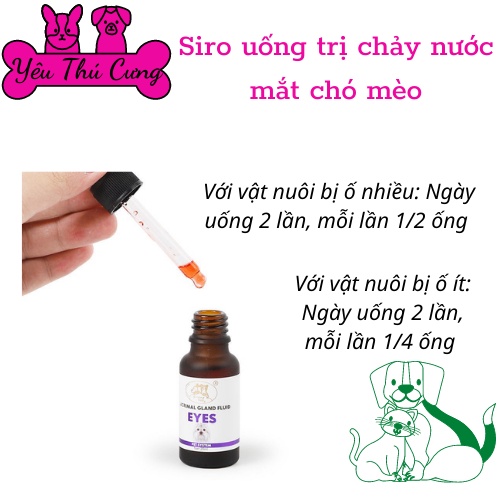 Siro uống chống chảy nước mắt chó mèo EYE - Điều tiết tuyến lệ-YÊU THÚ CƯNG