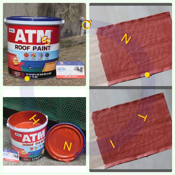 Sơn chậu ATM màu đỏ , mái ngói ATM Roof Paint Red 102 3,35L