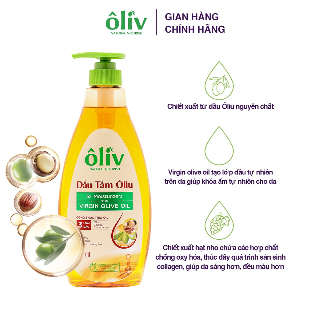 Dầu Tắm Ôliv Virgin Ôlive Oil 650ml | BigBuy360 - bigbuy360.vn
