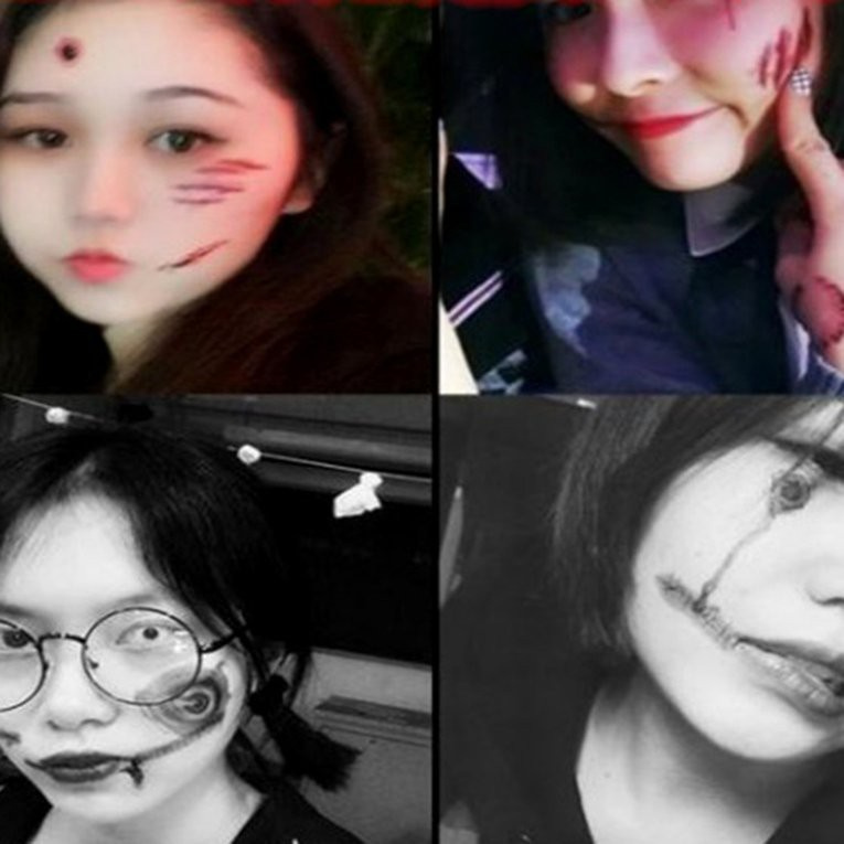 Hình Xăm Dán Kinh Dị Hóa Trang Halloween