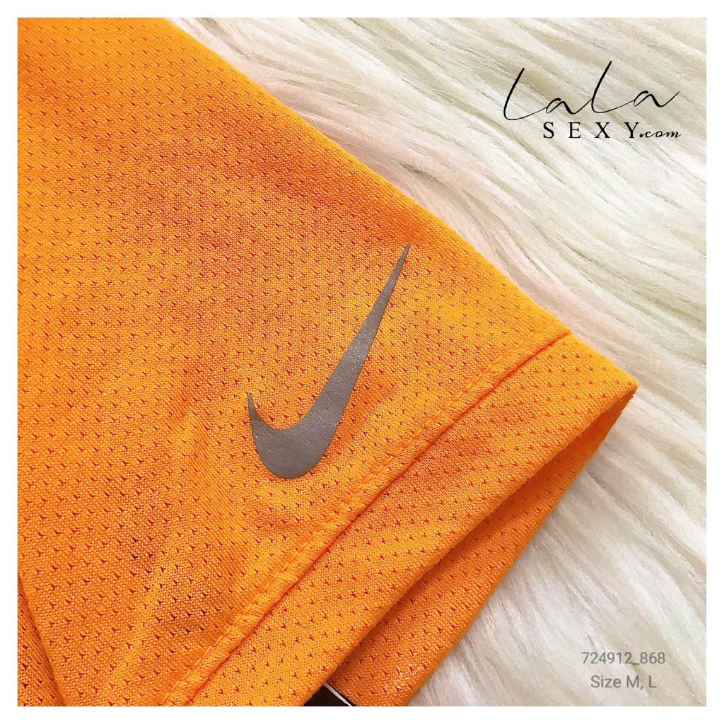 [Hàng hiệu Auth, ảnh tự chụp]ÁO THUN THỂ THAO NIKE MENS DRI-FIT COOL TAILWIND VIVID ORANGE 724912-868