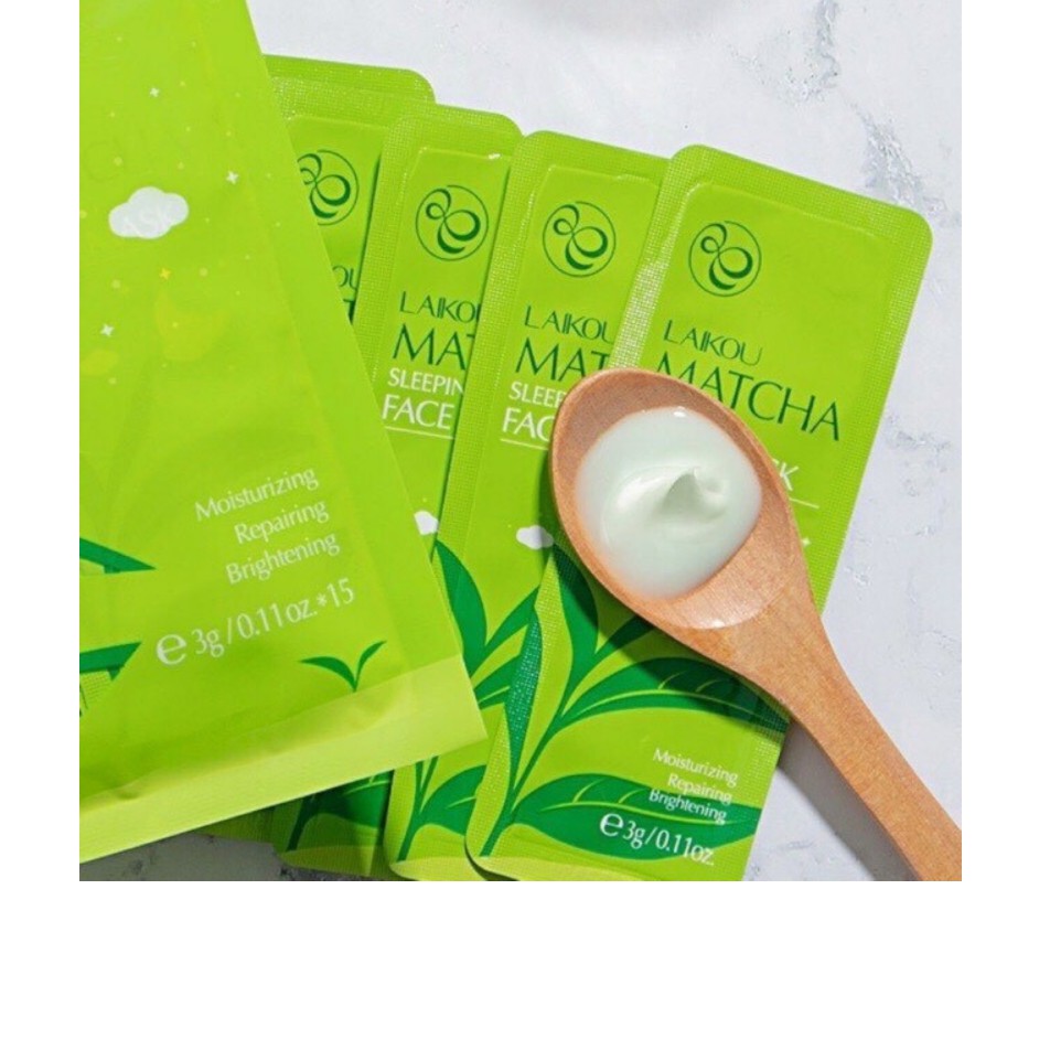 Mặt nạ ngủ trà xanh Matcha LaiKou