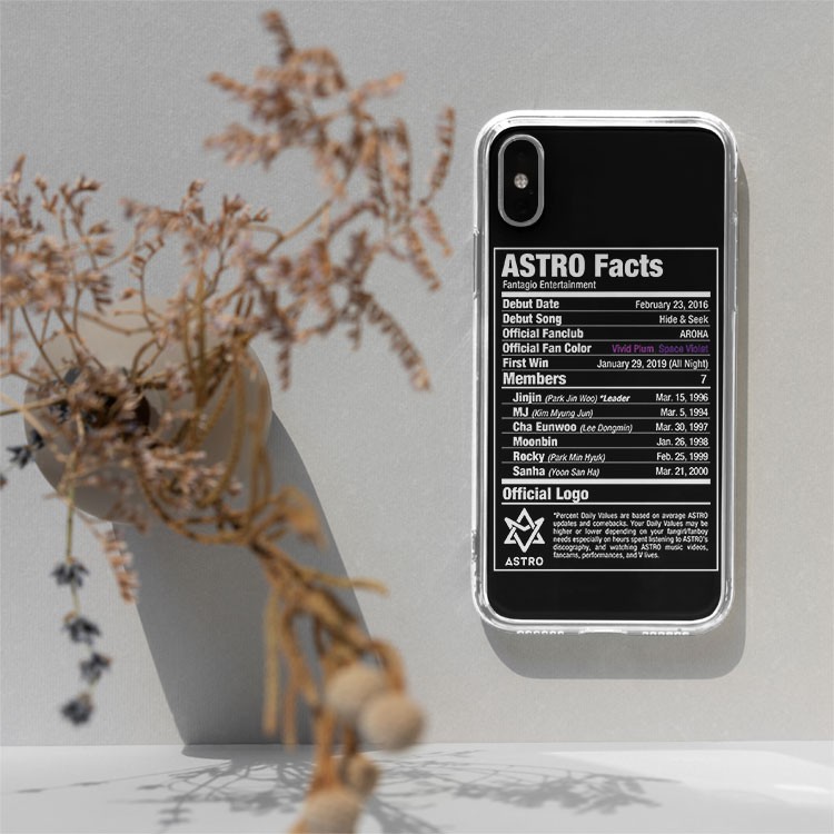 Ốp lưng thông tin về nhóm nhạc Astro sành điệu cho iphone từ 5 đến 12 HQUPOD0013