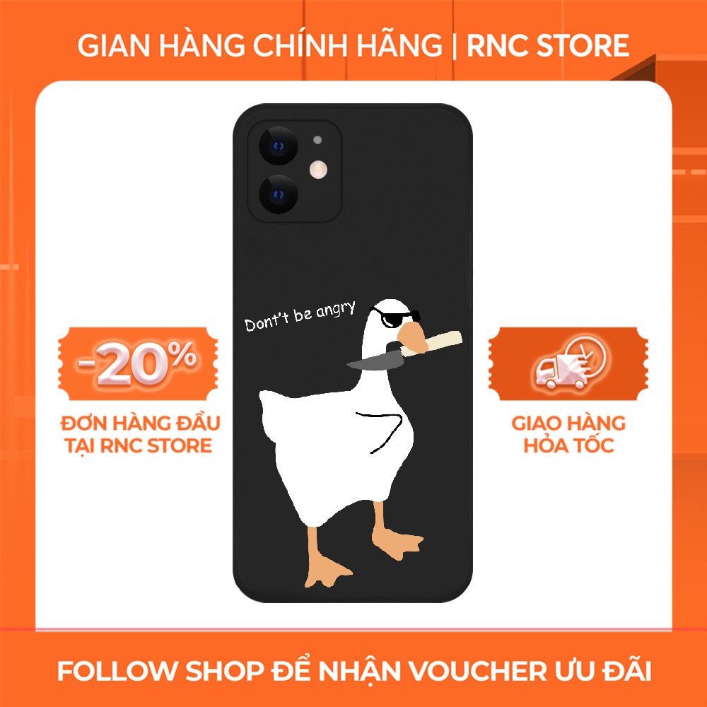 Ốp lưng Iphone 6S/6 Plus/7G/8G/X/Xs/11/12/....dẻo cạnh vuông bảo vệ camera hình Vịt cặp