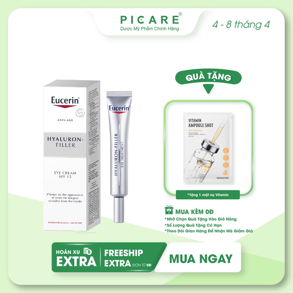 Kem ngăn ngừa lão hóa cho vùng mắt Eucerin Hyaluron Filler Eye SPF15 15ml - 63536