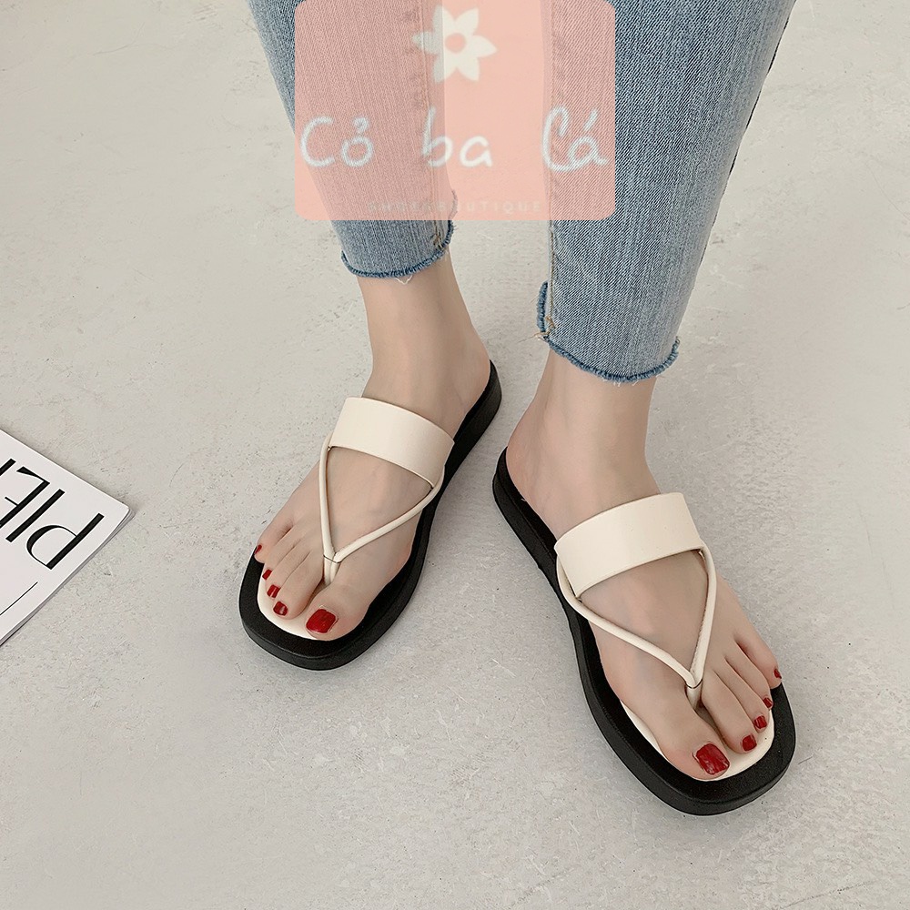 DÉP ĐẾ XUỒNG QUAI NGANG TRƠN ĐẾ NHUNG NỮ TÍNH COBALA SHOES D22042100