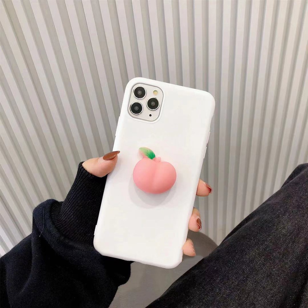 Ốp điện thoại mềm hình quả đào 3D thích hợp cho Iphone 13 Pro Max 5 5s 5se 6 6s 7 8 Plus Xs Max Xr 11 12 Mini