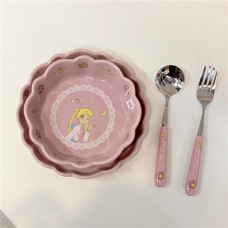 Bát, đĩa, dĩa, thìa Thủy Thủ Mặt Trăng, Sakura Thủ Lĩnh Thẻ Bài  mẫu 1