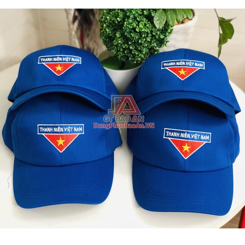 Nón kết đoàn thanh niên việt nam, mũ lưỡi trai đoàn thêu logo