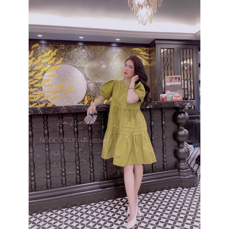 [Hàng Chuẩn] Váy Babydoll Xanh Tay Cộc, Đầm Nữ Dáng Xoè Siêu Xinh Có Ảnh Thật Kem Video | BigBuy360 - bigbuy360.vn