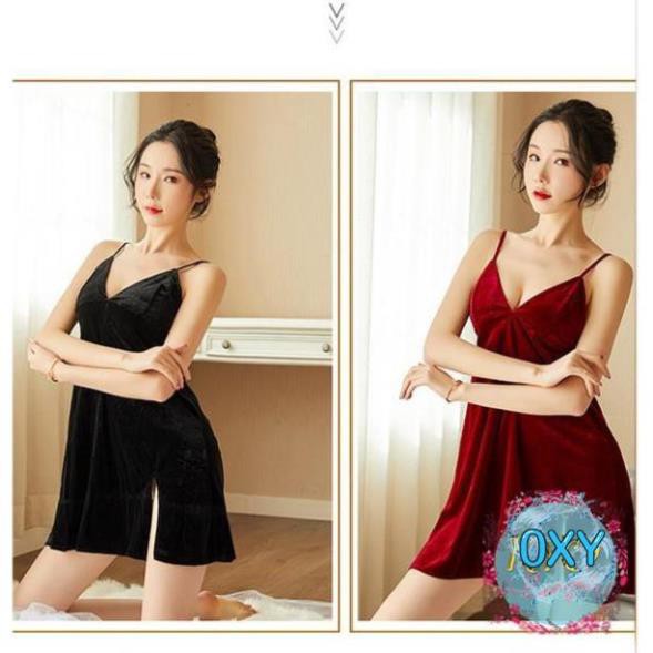 [ Mới 2020 - LOẠI I] 🌹HOT 2020 🌹 váy ngủ nhung đẹp -đầm ngủ gợi cảm cao cấp B1029 | BigBuy360 - bigbuy360.vn
