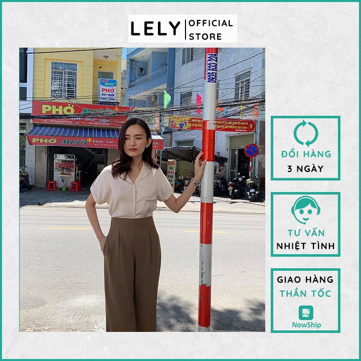 Áo Sơ Mi Cao Cấp Công Sở Nữ- LELY-A833 - Áo Sơ Mi Be Cổ Vest