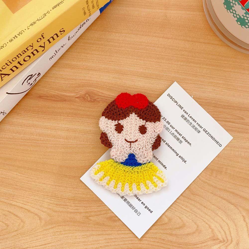 Kẹp Tóc Dệt Kim 15H Màu Cầu Vồng Họa Tiết Giáng Sinh Dễ Thương