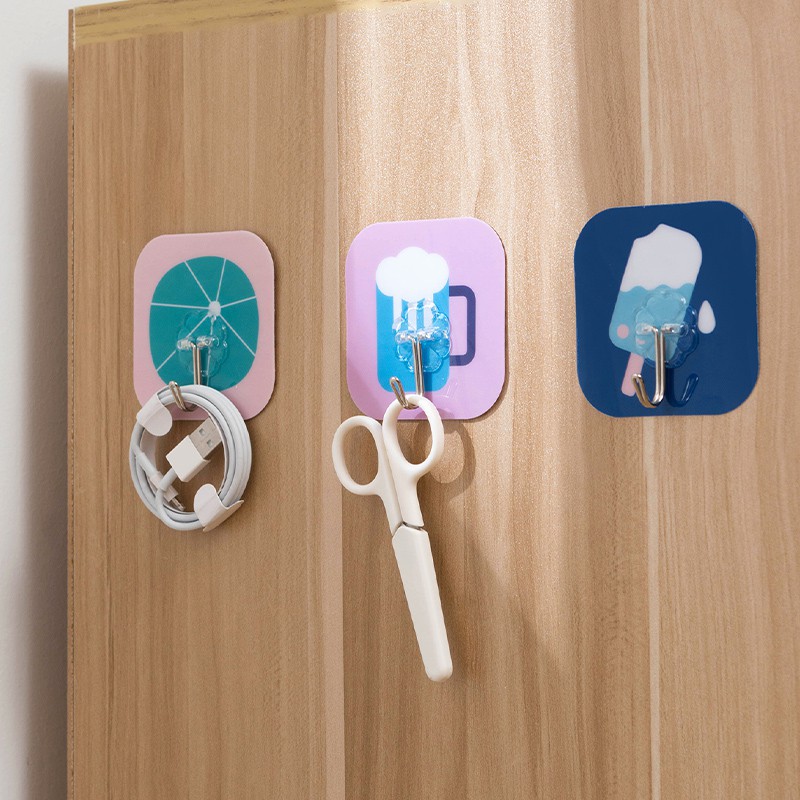 Móc Dán Tường Chịu Lực Treo Đồ Mẫu Hoạt Hình Dễ Thương - Trang Trí Phòng Khách, Nhà Tắm, Nhà Bếp