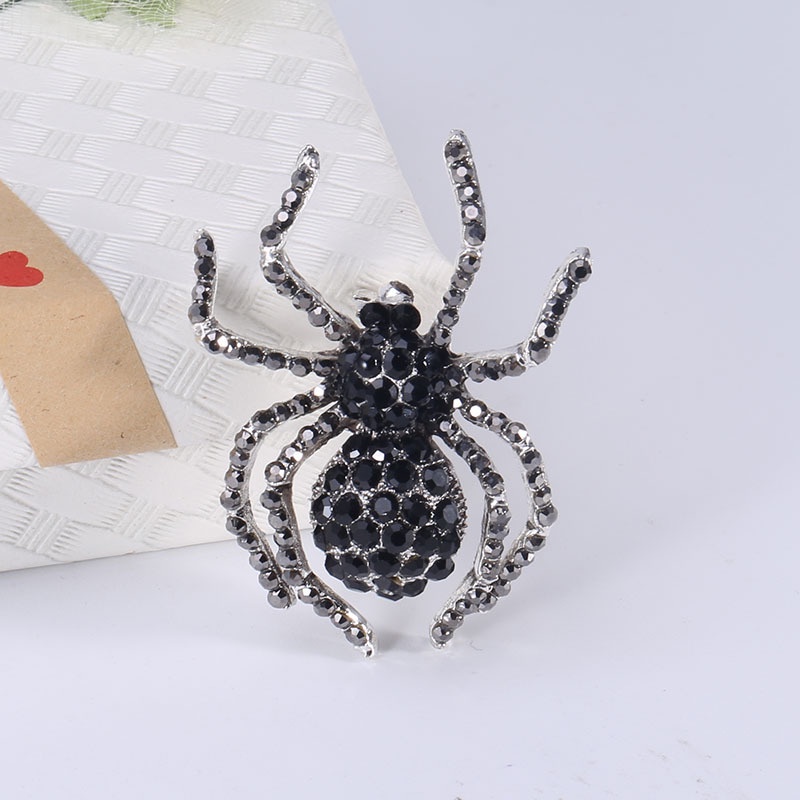 Trâm Cài Áo Hợp Kim Hình Nhện Đính Đá Phong Cách Âu Mỹ Cổ Điển Thời Trang