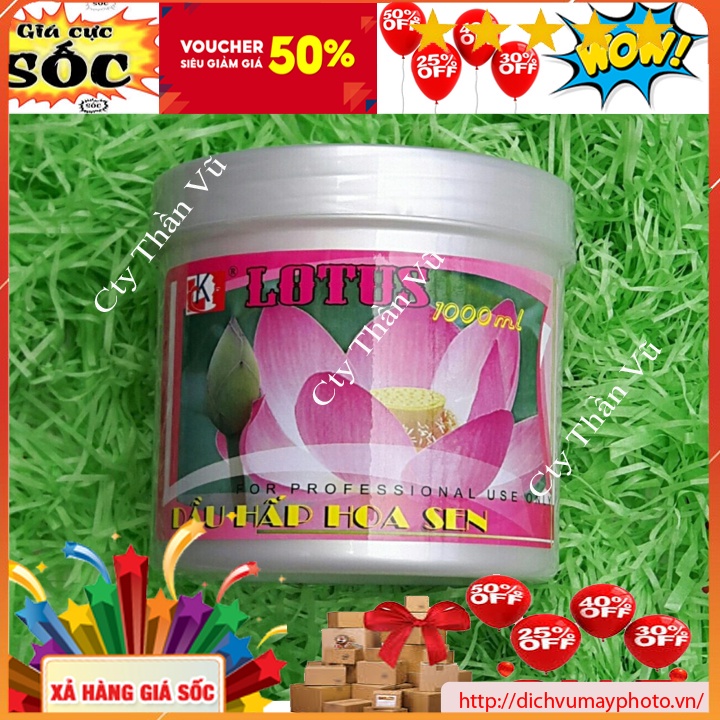 Hấp Dầu Xả Tóc Hoa Sen 1000ml Giúp Tóc Mềm Mượt Như Làm Tại Salon kholinhkienmayin