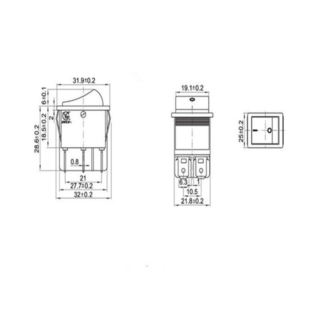 Công tắc điện bật tắt 250/125VAC 4 Pin