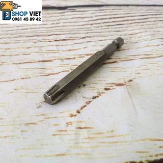 Bộ 11 đầu tô vít hoa thị có lỗ (6 cánh)