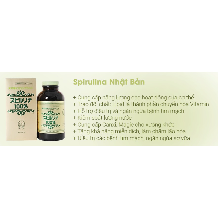 [DATE 02.2023] Tảo Xoắn Spirulina Nhật Bản Hộp 2200 Viên - Tem Đỏ | BigBuy360 - bigbuy360.vn