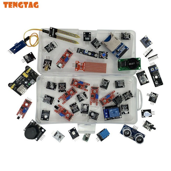 For Arduino 45 in 1 Sensors Modules Starter Kit Better Than 37in1 Sensor Kit 37 in 1 Sensor Kit Uno R3 Mega2560