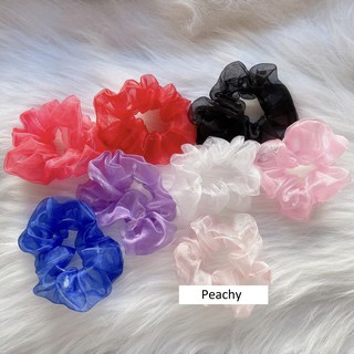 Cột tóc scrunchies voan trơn nhiều màu sắc ( Hình Thật)