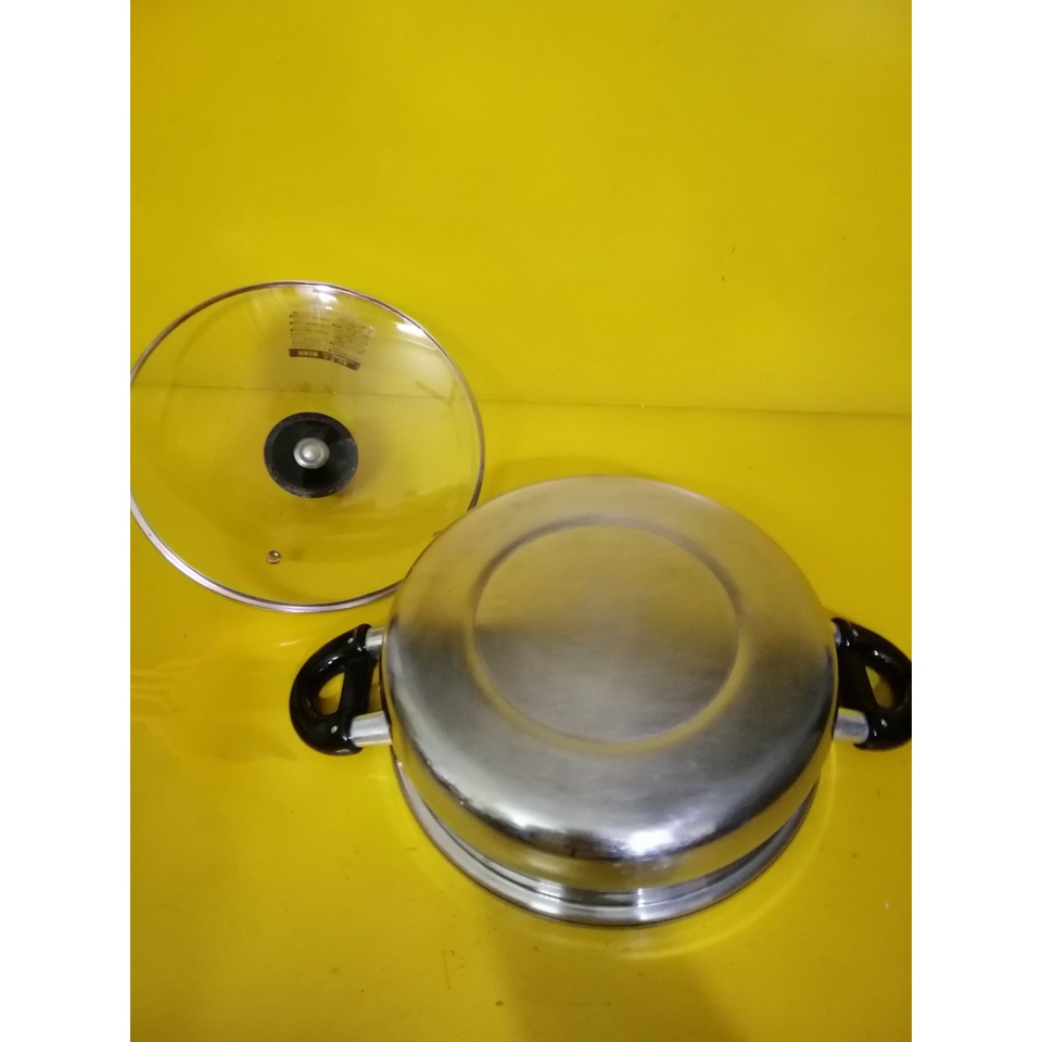 Nồi inox có lớp chống dính nội địa Nhật, size 25cm, cao 8cm (mã 660), Dùng được bếp từ