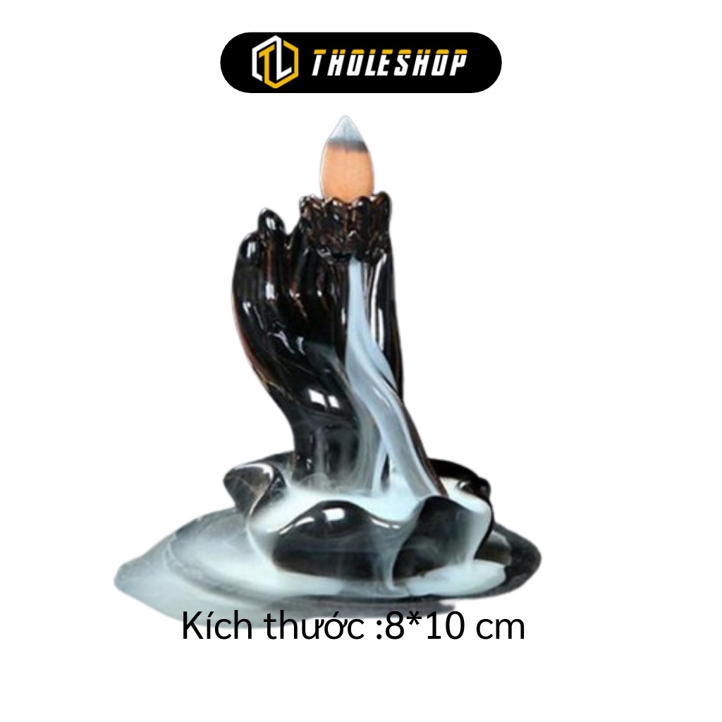 Thác Trầm - Thác Khói Trầm Hương Hình Bàn Tay Phật Gốm Sứ Cao Cấp 4663