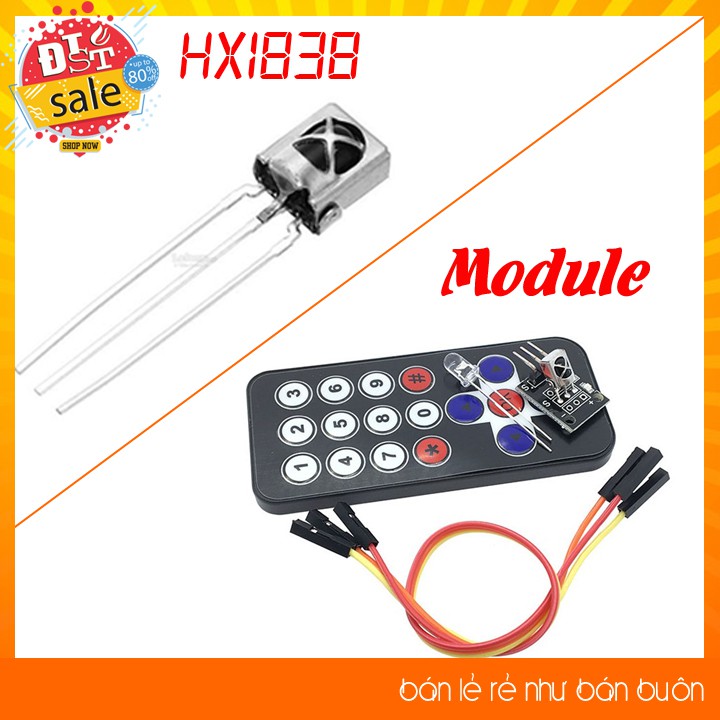 ✅ [RẺ NHẤT VIỆT NAM]Module Điều Khiển Hồng Ngoại Từ Xa HX1838 Arduino