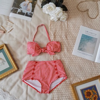 Set bikini chấm bi đỏ