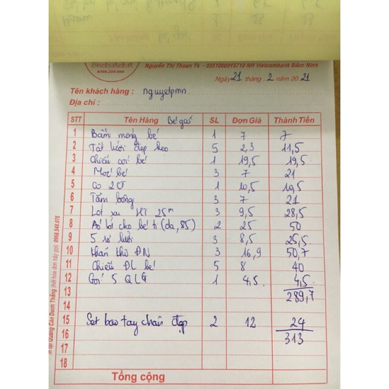 Combo sơ sinh 24.2.21 (số 1)