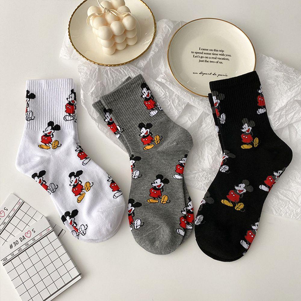 Vớ Cotton In Họa Tiết Hoạt Hình Dễ Thương Phong Cách Harajuku Thời Trang Thu Đông Cho Nữ 2life