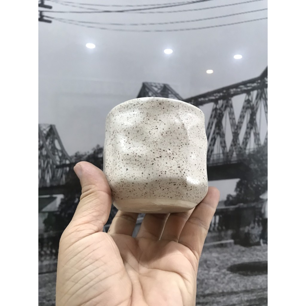 Chậu trồng cây cảnh giá rẻ đẹp - chậu mini - Sen Đá - Xương Rồng - Hoa nhỏ - Kiểu TRỤ NA, gốm Sứ Bát Tràng.