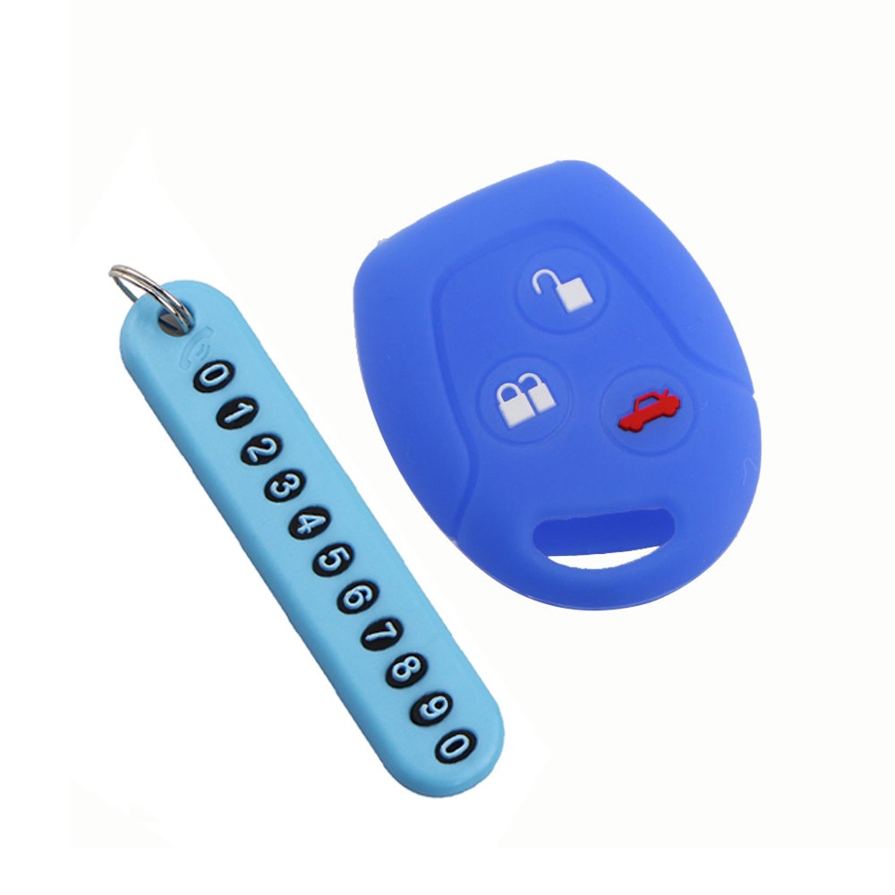 Ốp chìa khóa xe kèm thẻ đỗ xe dành cho Ford Focus Mondeo festiva Fusion Fiesta