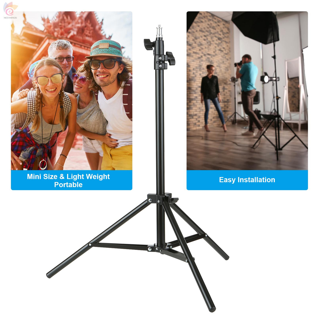 ET Tripod Bracket Telescopic Support Stretchable Standing Holder Height Adjustable  for Infrared T-hermometer 1.6M 1/4 Screw Tooth Design