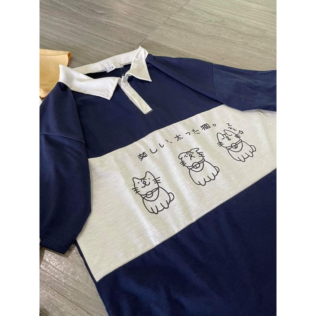 Áo polo phối 3 con mèo NTA0221 | BigBuy360 - bigbuy360.vn