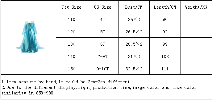Đầm Hóa Trang Công Chúa Elsa / Công Chúa Băng Giá Cho Bé Gái 4-10 Tuổi