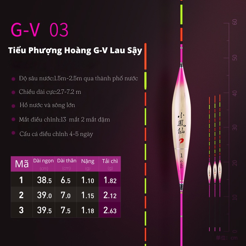 Phao Cỏ Câu Đài Tiểu Phượng Hoàng G-V Thái Viên cao cấp , truyền tín hiệu nhanh nhạy ,kết cấu ổn định