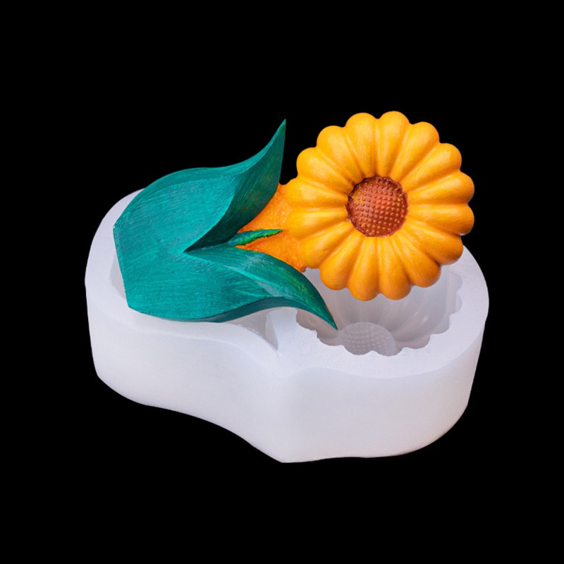 Khuôn silicone tạo hình làm nến hình hoa 3D DIY