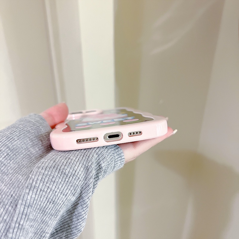 Ốp Lưng Bảo Vệ Apple iPhone Tráng Gương Màu Hồng 14131211 Ốp Điện Thoại mini Xinh Xắn Dành Cho Iphone promax XS XR xsmax se2020 678plus