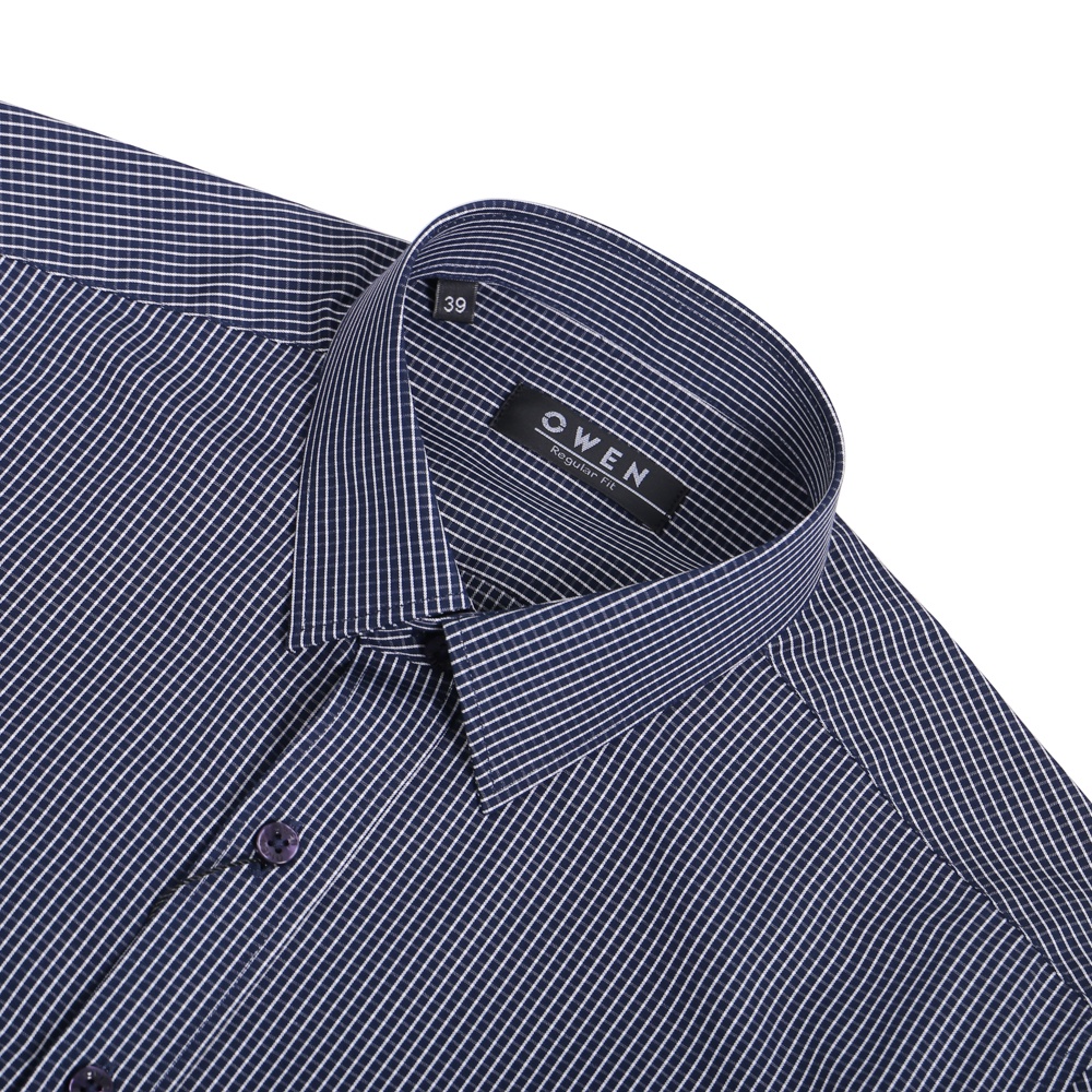 Áo sơ mi Nam ngắn tay Regular Fit Xanh Navy Mint - AR221335N